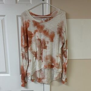True Craft Tie Dye High Low Long Sleeve Top